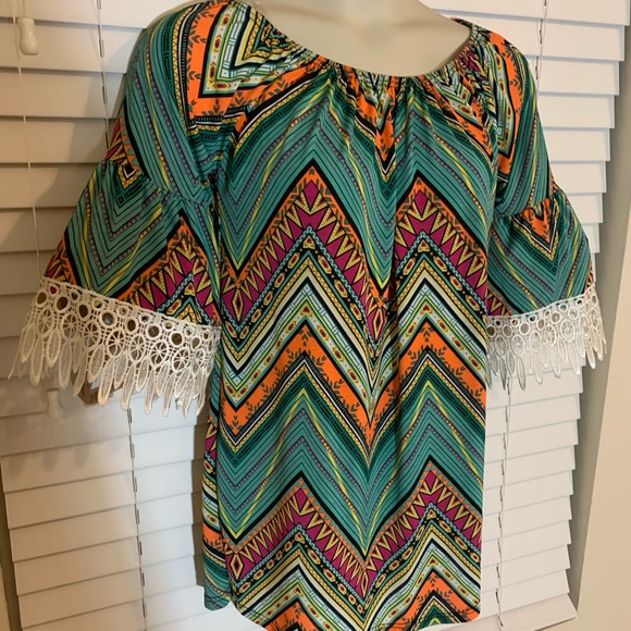 Vintage Win Win blouse L/XL very uniquely - Picture 3 of 5